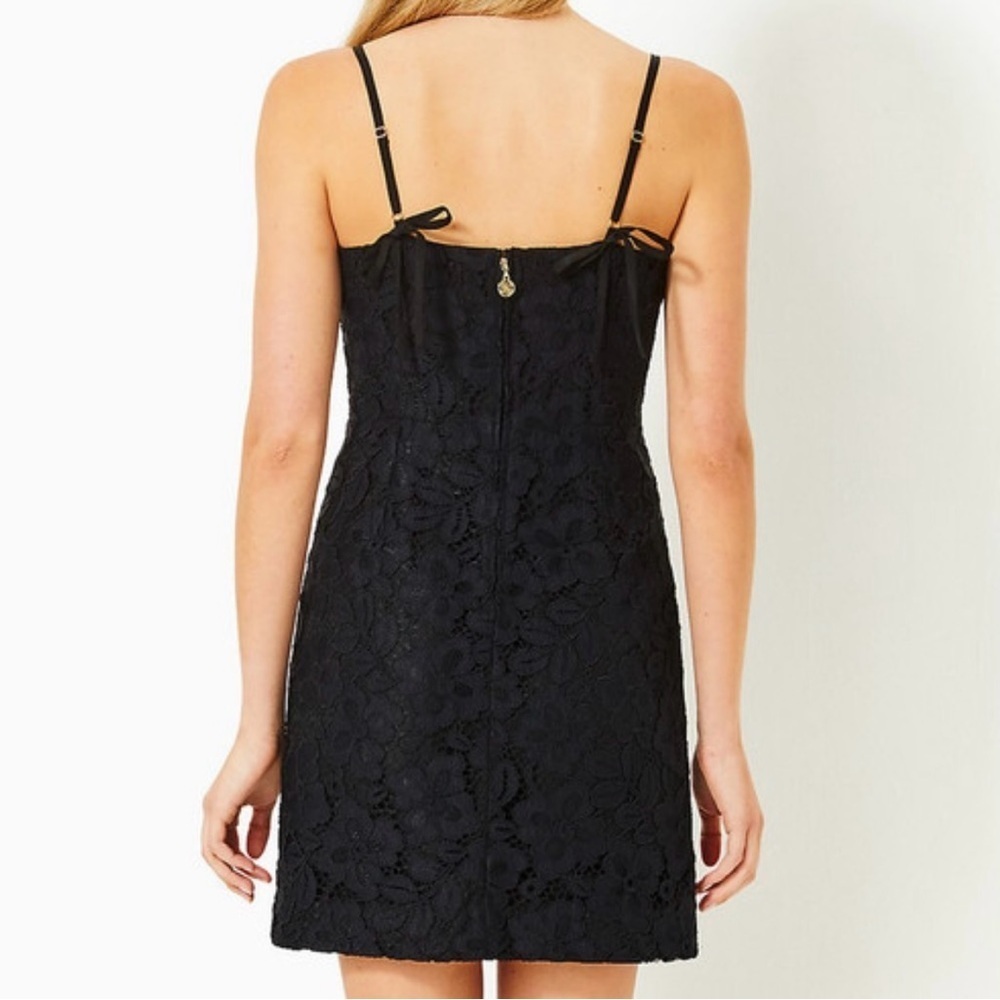 Lilly Pulitzer Maret Lace Dress Noir Size 14 - Picture 2 of 16